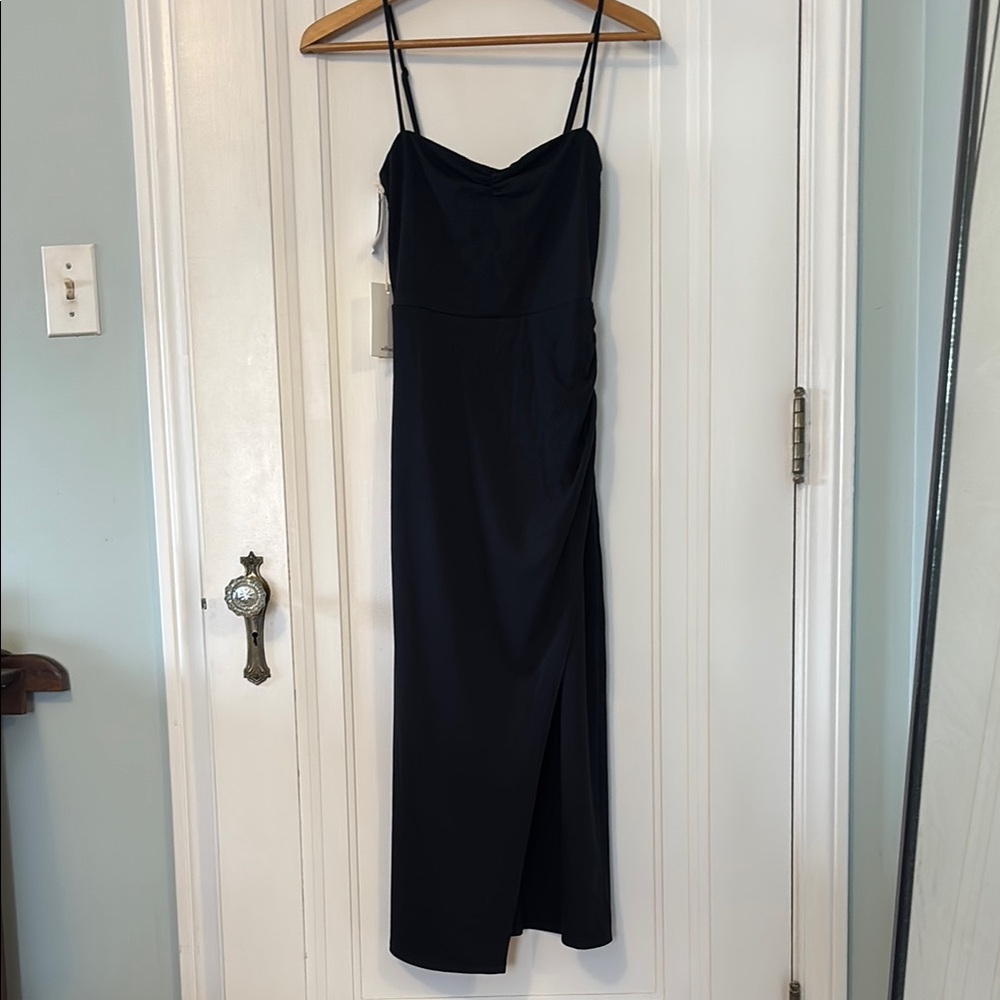 Elegant Black Spaghetti Strap Dress - Aritzia Wilfred Flight